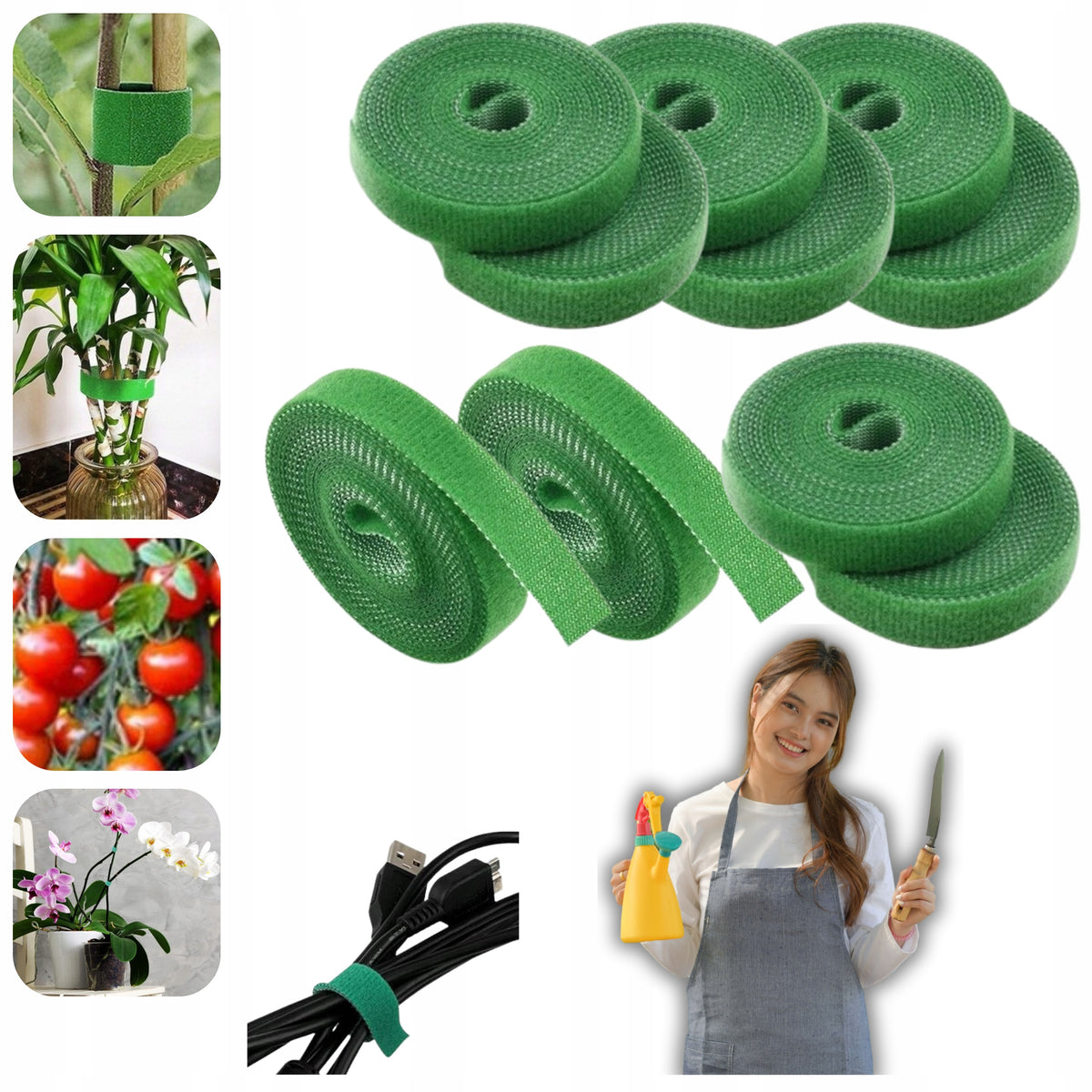 10X Gardening Tape Velcro For Binding Tomatoes Plant Binding NEXA