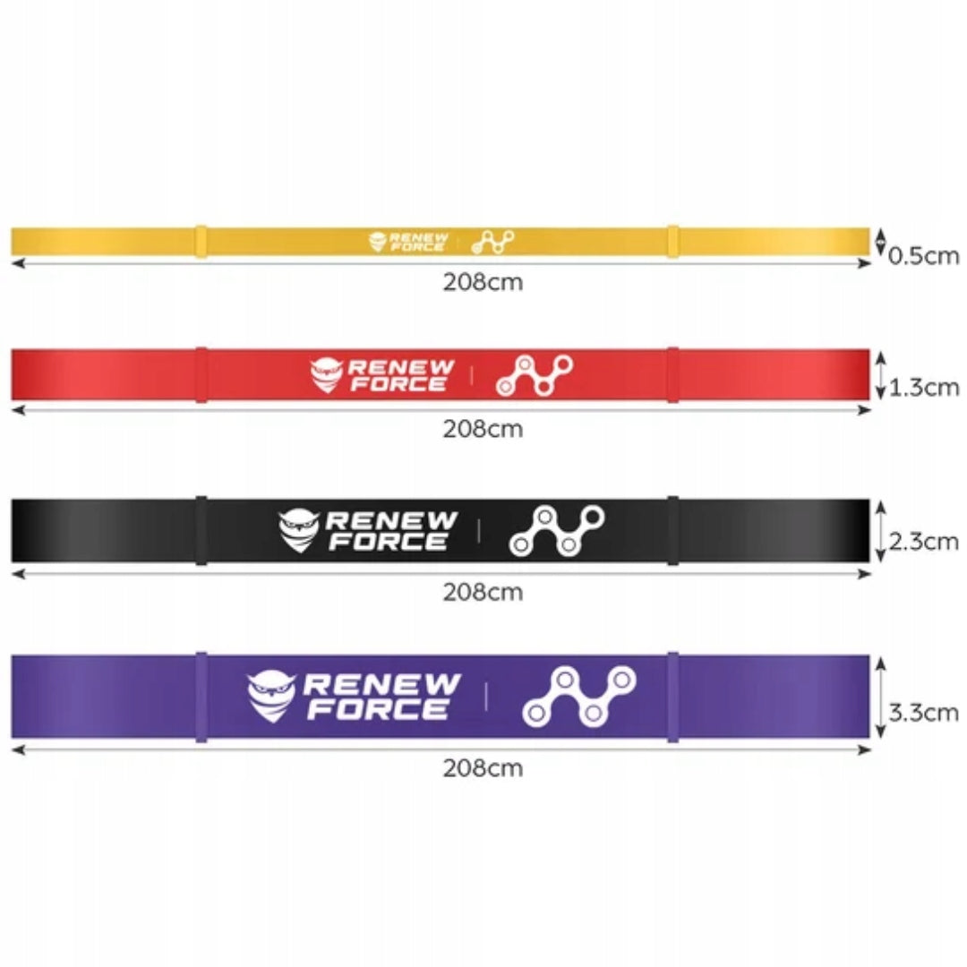 2x Set of 4 Exercise Rubbers Fitness Jump Rope Resistance Tapes Strong For Training