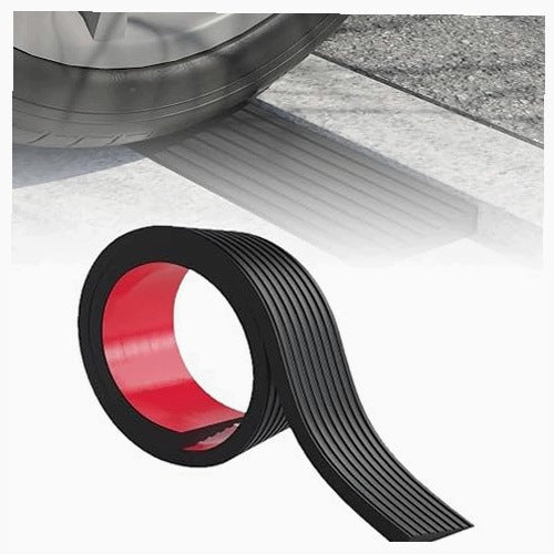 ANTI-SLIP RUBBER THRESHOLD RAMP FOR TROLLEYS 100 CM SELF-ADHESIVE