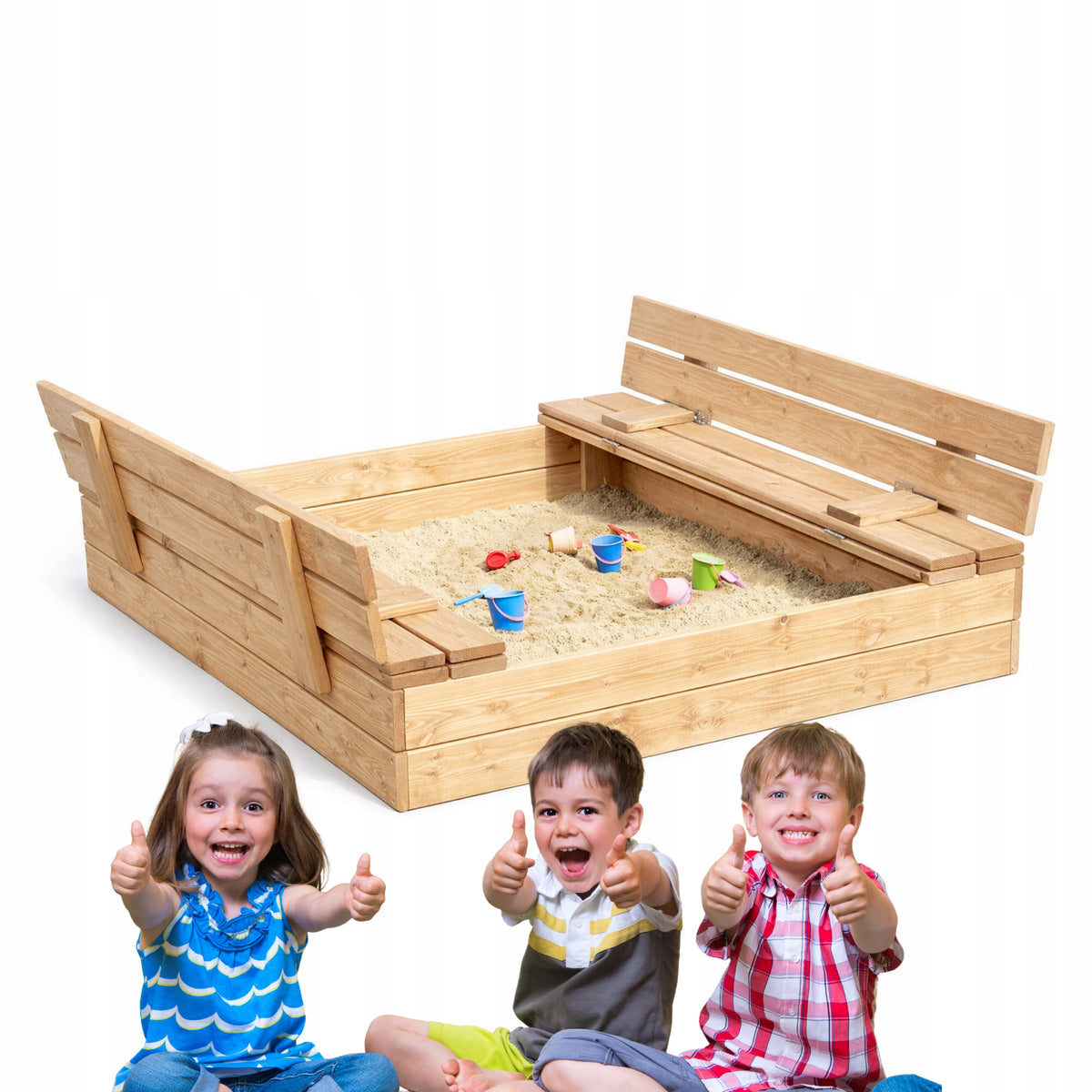 Aga Wooden sandbox for children 120x120 cm