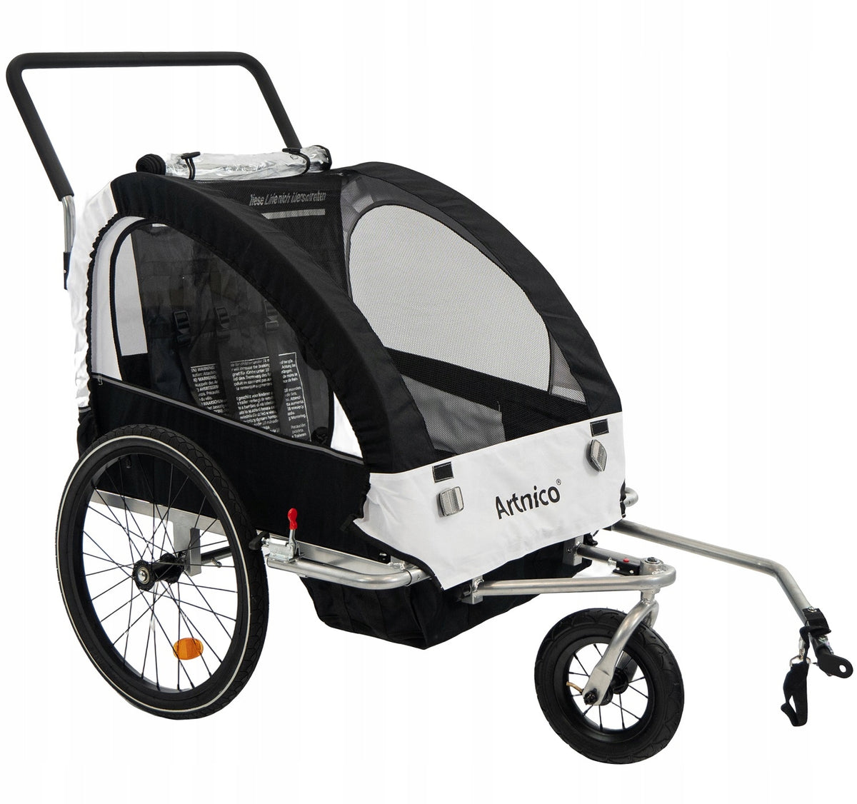 BICYCLE TRAILER 3in1 for children folding SHOCK ABSORPTION WHEEL 360 BLACK Packaging status original