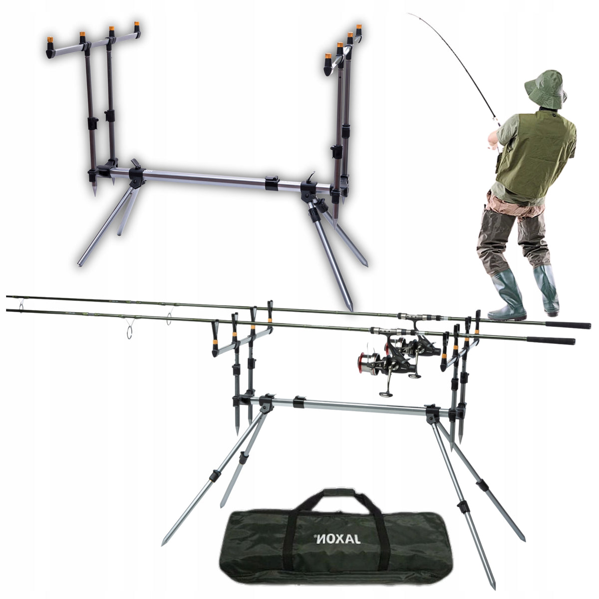 CARP STAND FOR 4 RODS TRIPOD STAND SUPPORT FOR CARP FISHING ROD