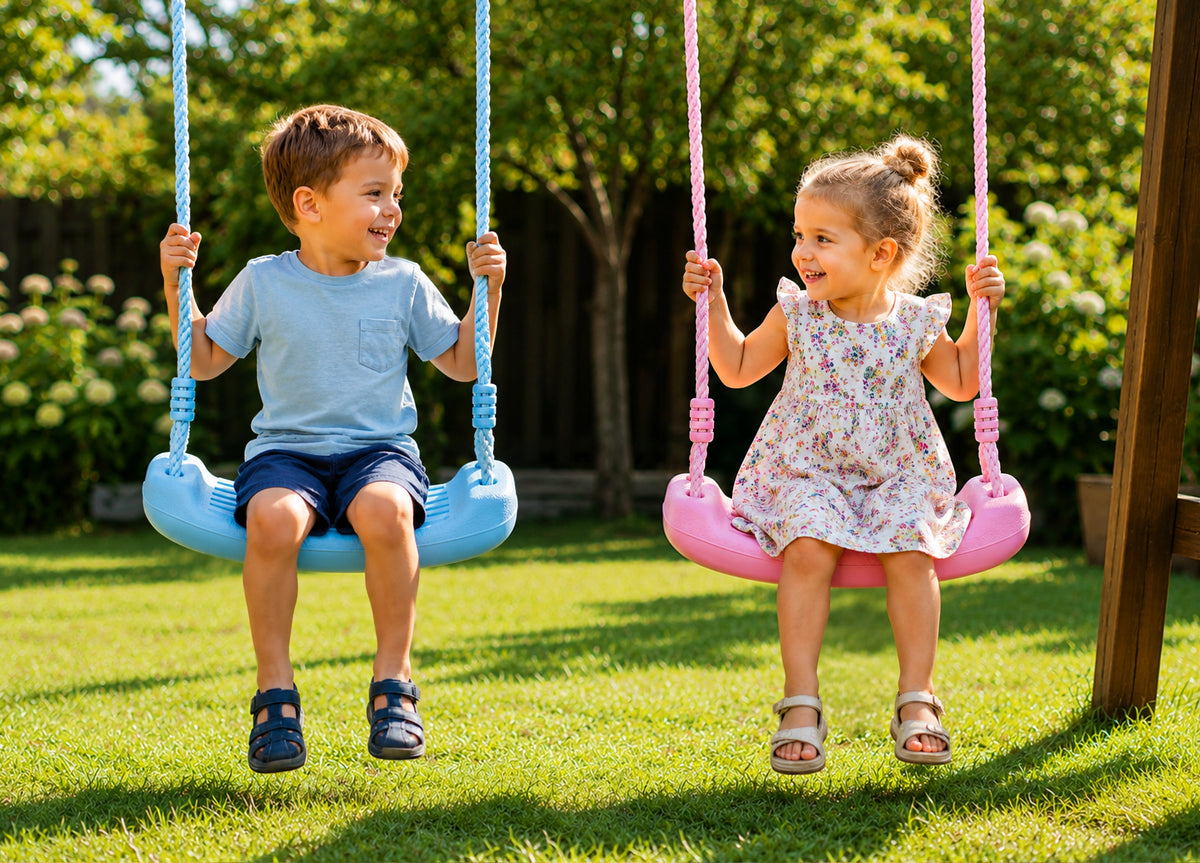 CHILDREN'S GARDEN SWING FLAT BOARD BENCH ROCKER ADJUSTABLE 100KG Packaging status original