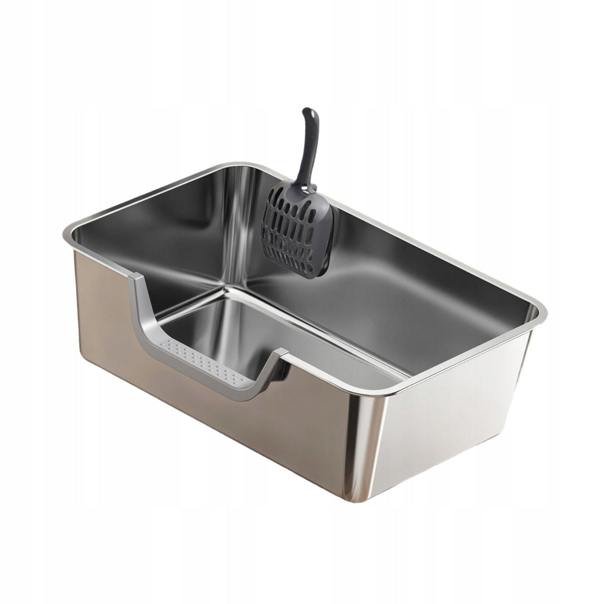 Cat Litter Box, Cat Litter Box, Semi closed Entry From Above, Lowered L