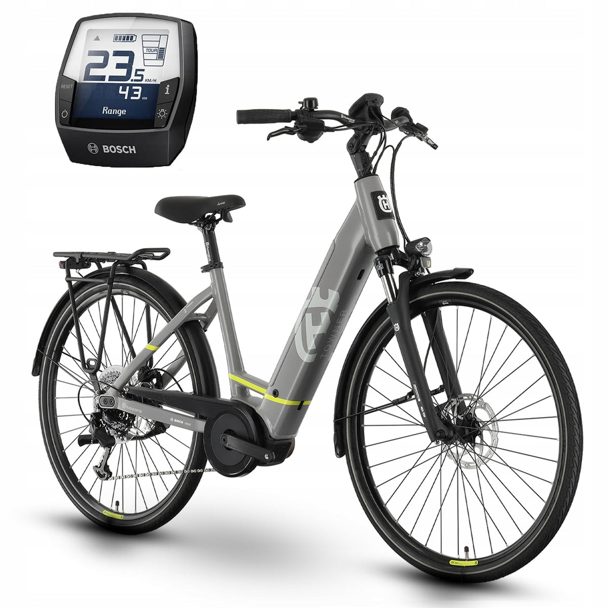 City electric bike Husqvarna Towner 2 Bosch 46cm 28'' 250W grey
