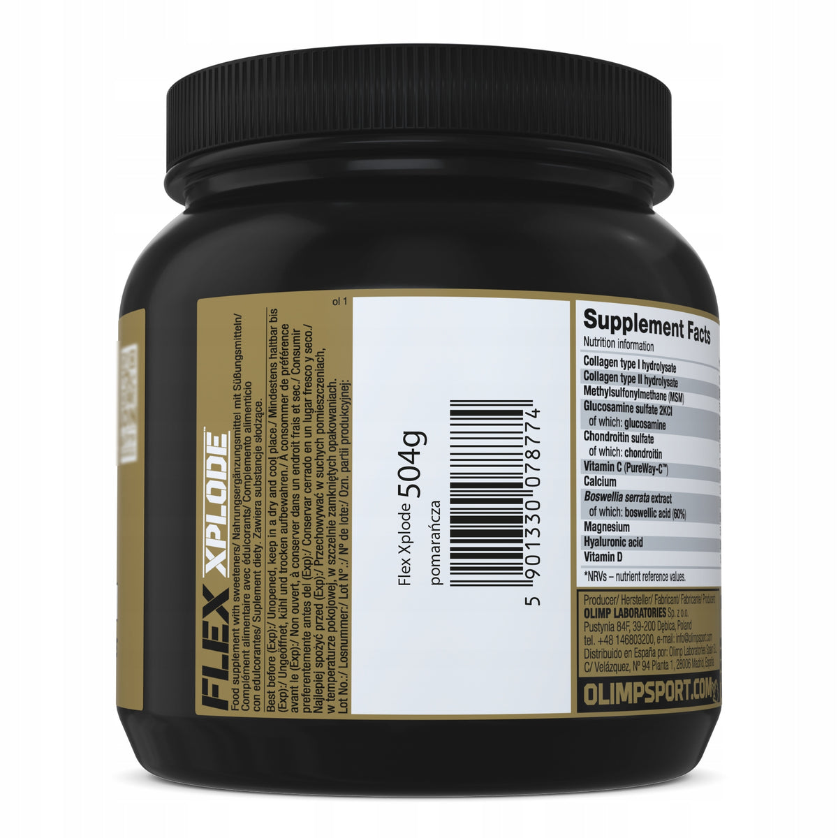 Collagen Flex Xplode OLIMP for joints bone powder 504g orange flavoured Expiration date at least 1 year from the date of purchase