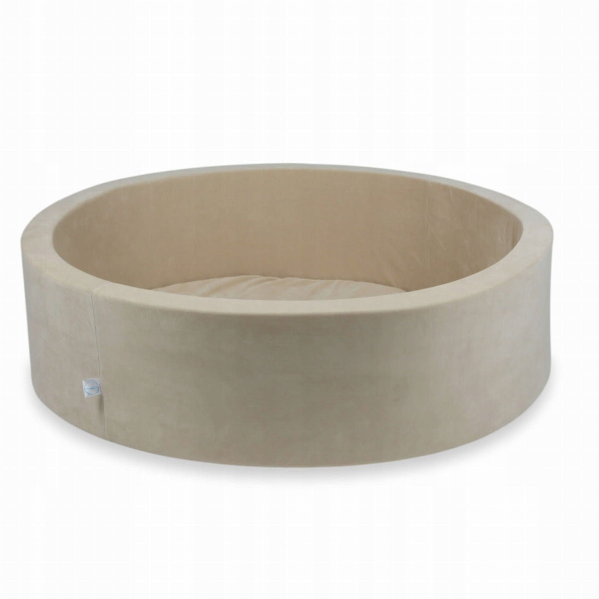 DRY POOL PLAYPEN for children 110x30cm Velvet Soft Beige round without balls