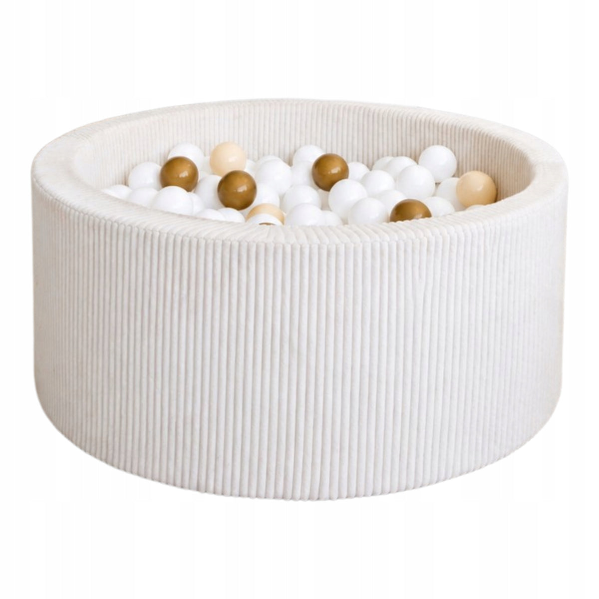 Dry pool with balls 40x90 Corduroy cream + 200 balls - ANY MIX