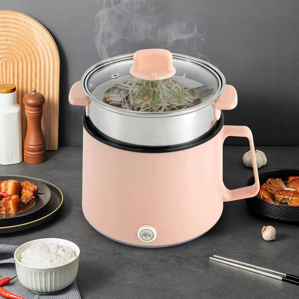 ELECTRIC STEAM COOKER1,7L PORTABLE MULTIFUNCTIONAL NON-STICK Brand no brand