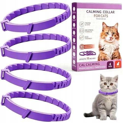 ESTEOPT SET OF 4 CALMING COLLARS FOR CAT - PHEROMONE COLLAR Packaging status original