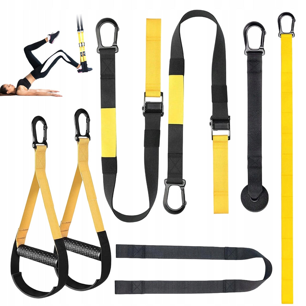 EXERCISE BELT SET FOR EASY INSTALLATION AT HOME AND ON THE GO