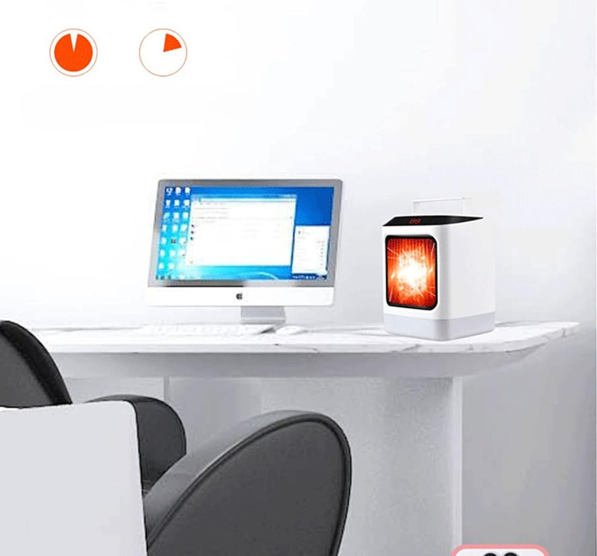 Electric Heater Farelka Fan White Portable Desk 800W Manufacturer code 5904285683536