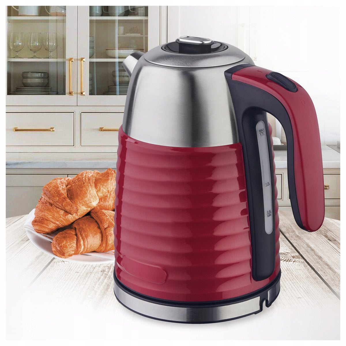 Electric kettle MAESTRO MR051 1,7l INOX red Packaging status original