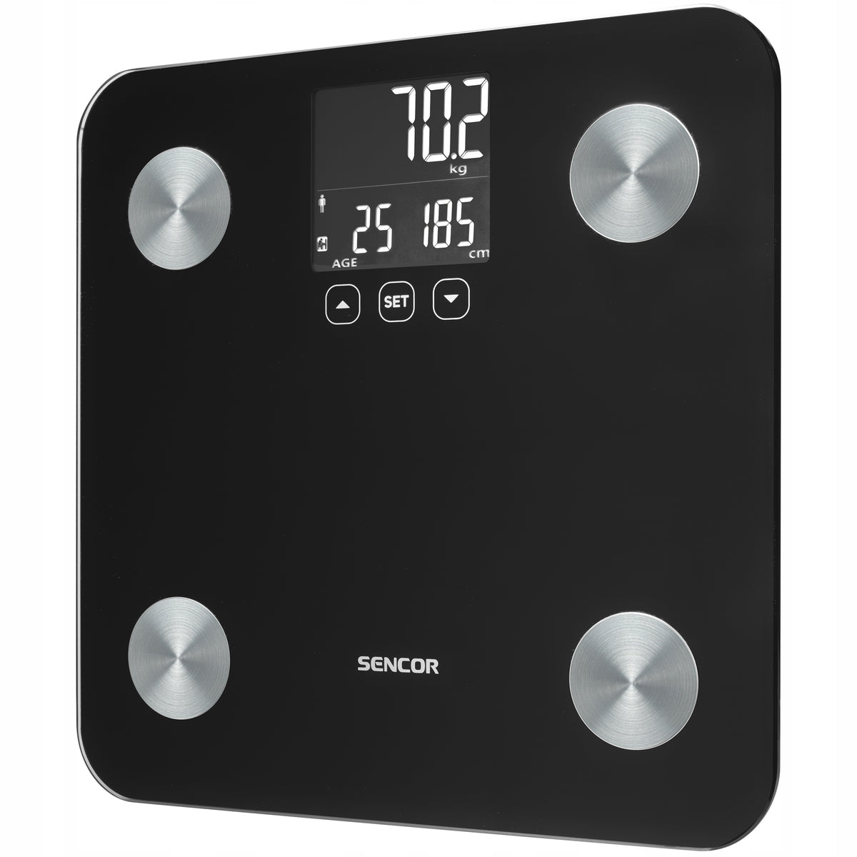 Electronic bathroom scale Sencor SBS6026BK fitness BMI 180kg LCD black