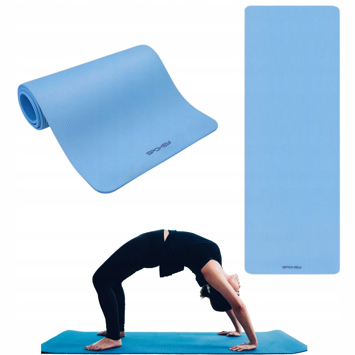 Exercise mat Spokey Softmat 1 cm - blue, non-slip, lightweight