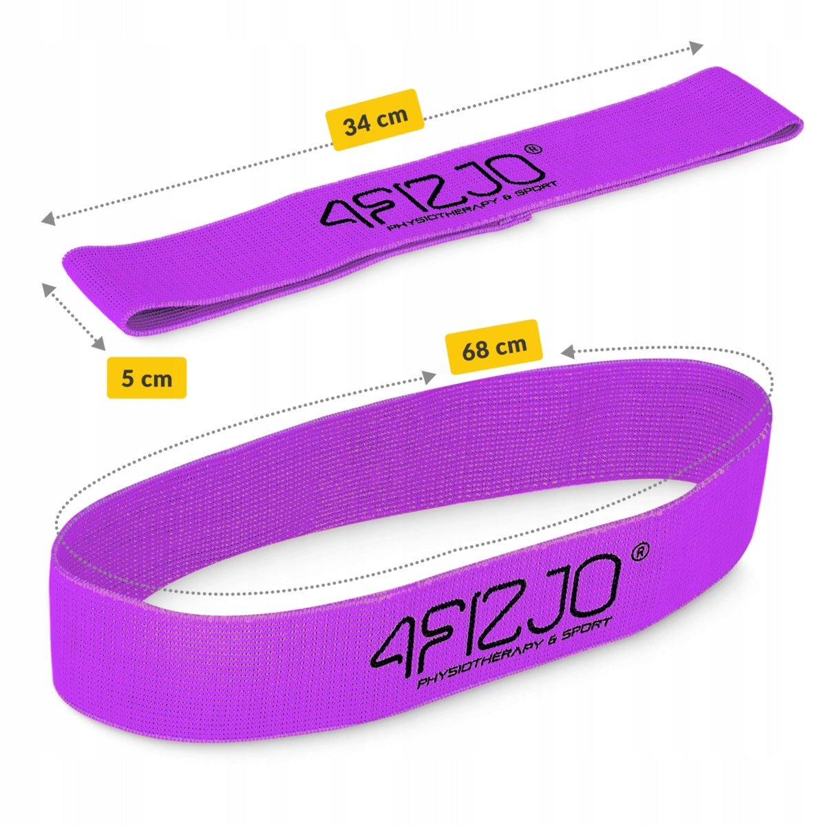 Exercise tape 4FIZJO FLEX BAND material - 16-22 kg resistance 4/5 Packaging status original