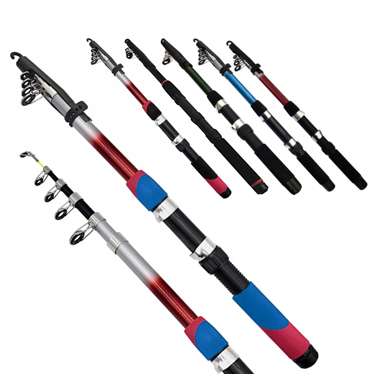 FISHING SET 2x Fishing Rod 2x Reel BAG Mesh Support Lures Accessories EAN (GTIN) 5906492302286
