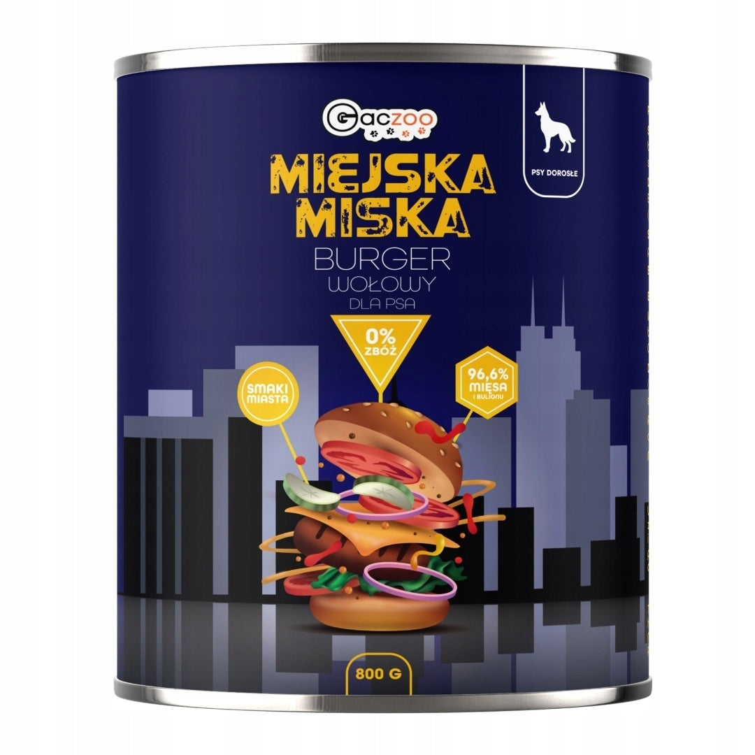 Gaczoo Municipal Bowl BEEF BURGER 800G wet dog food