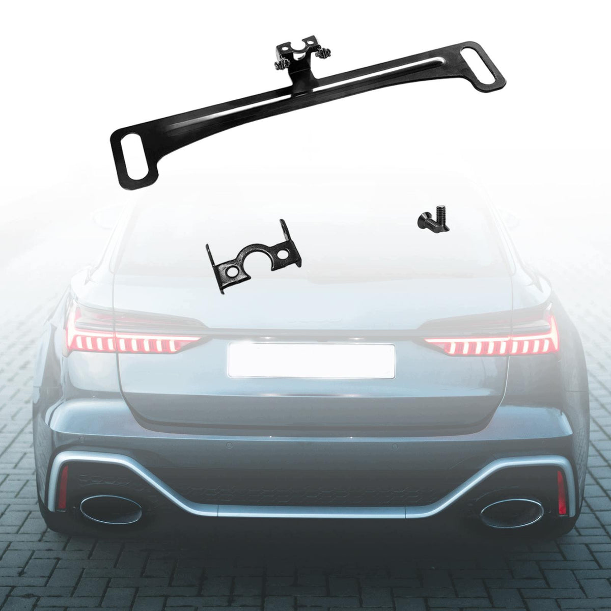 Generic Car Rear View Camera License Plate Bracket Metal Universal Rearview