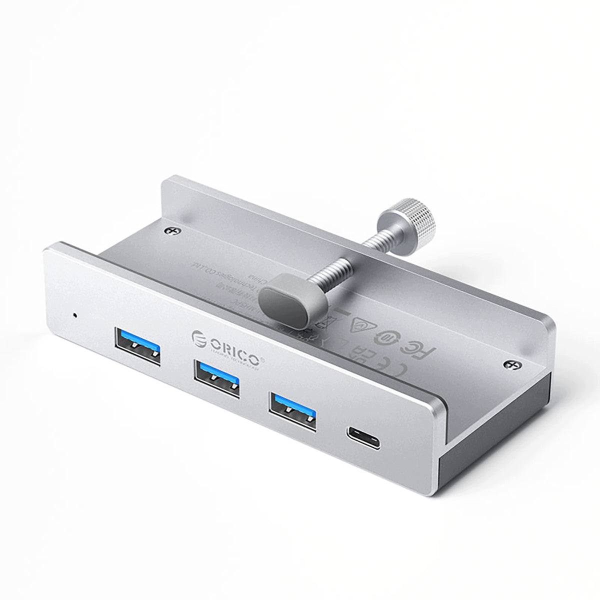 HUB USB-C 3X USB-A 3.0 ORICO MH4PC CLAMP MONITOR 5GBPS SILVER Manufacturer Orico