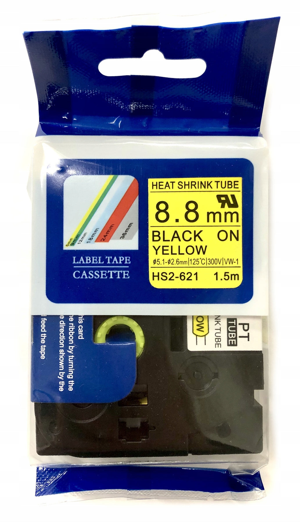 Heat Shrink Tube HS2-621 for Brother HSe-621 yellow 8,8mm