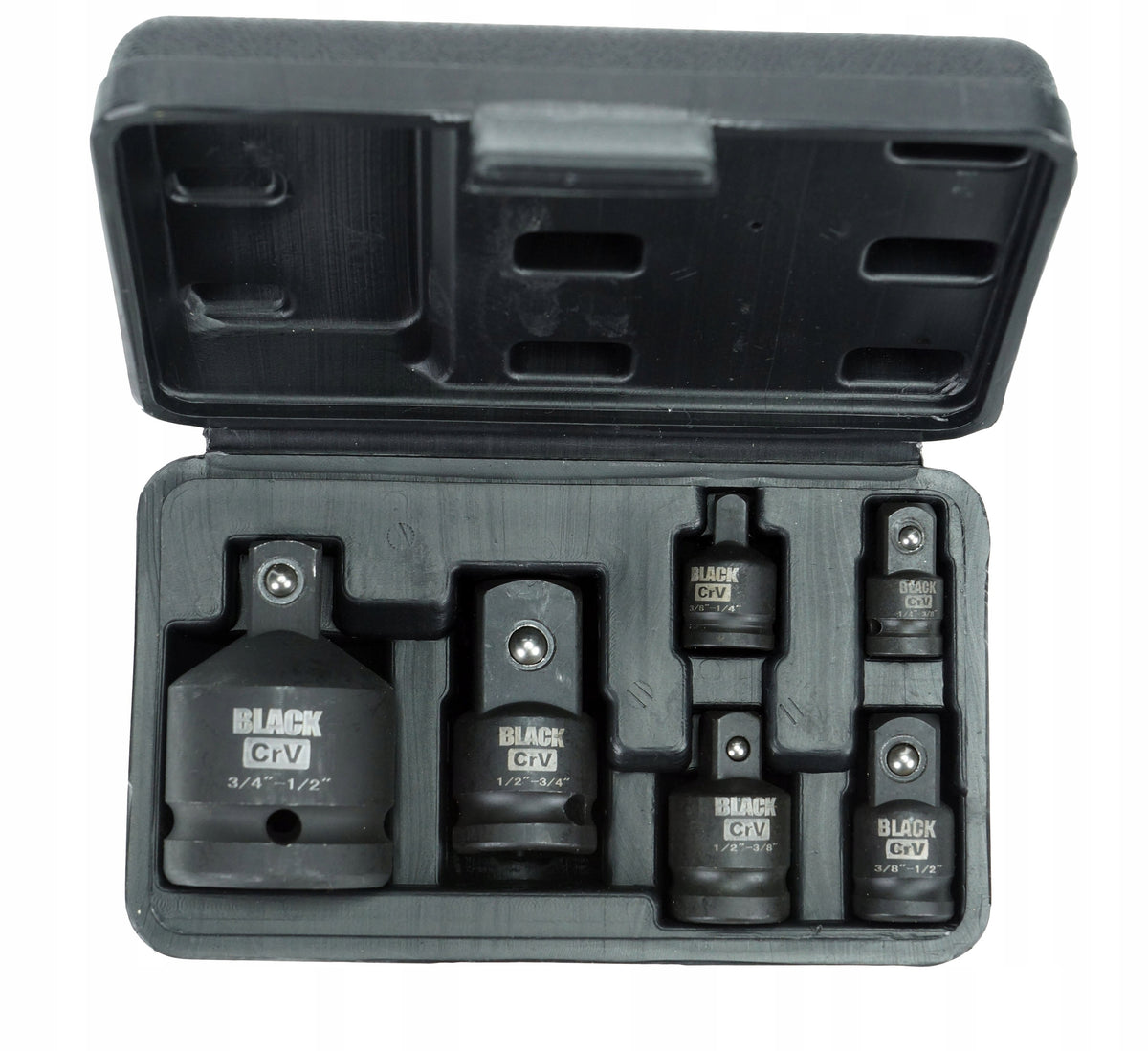 IMPACT REDUCTION KIT REDUCTION ADAPTERS 1/2 1/4 3/8 3/4 8pcs BLACK Manufacturer code 13556