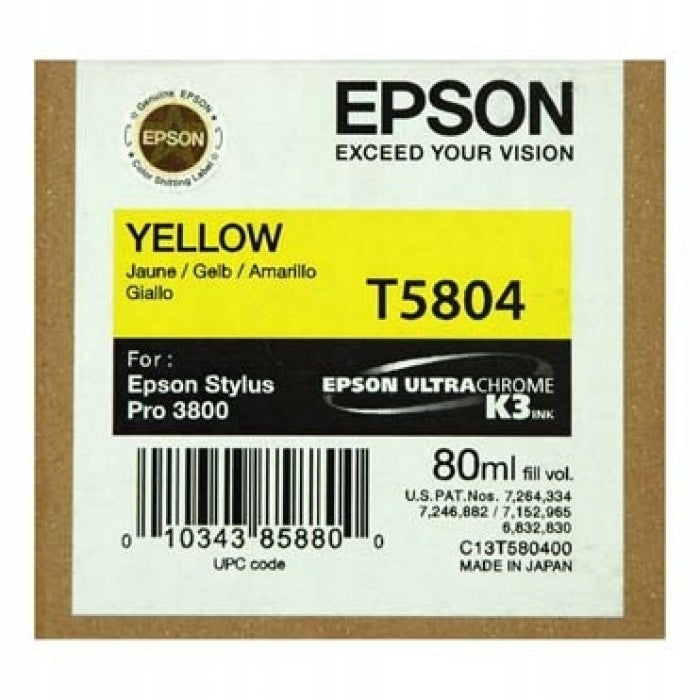 Ink org. Epson T5804 Yellow Stylus Pro 3800 3880