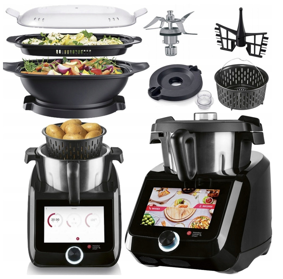 LIDLOMIX FOOD PROCESSOR MONSIEUR CUISINE SMART 2025 BLACK SET in Polish