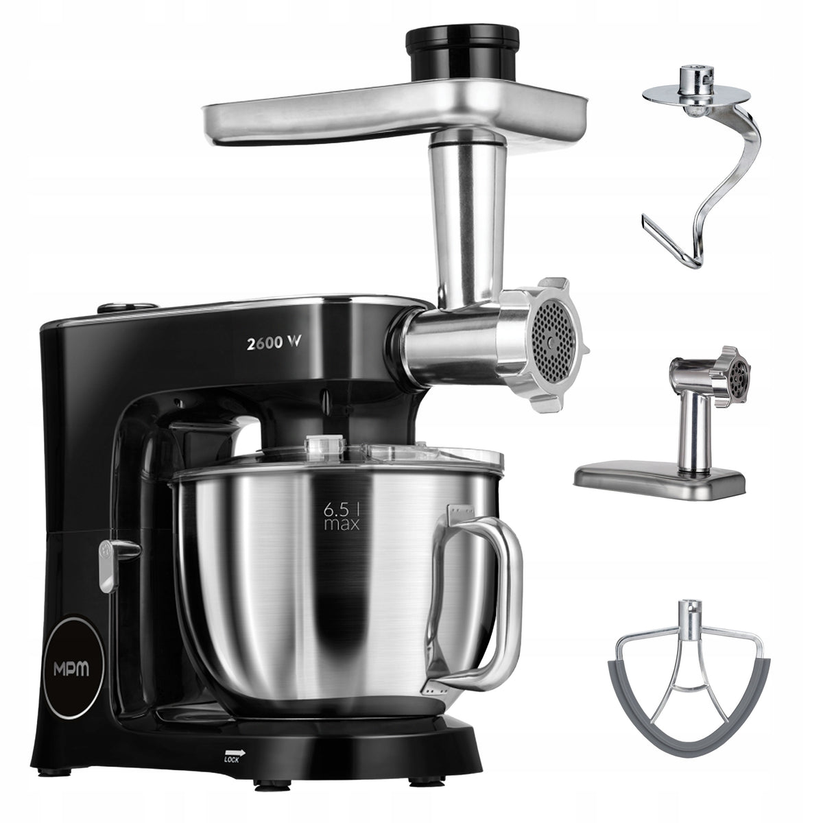 MULTIFUNCTIONAL FOOD PROCESSOR PLANETARY MIXER MPM MRK-26 2600W 3IN1 HEATS