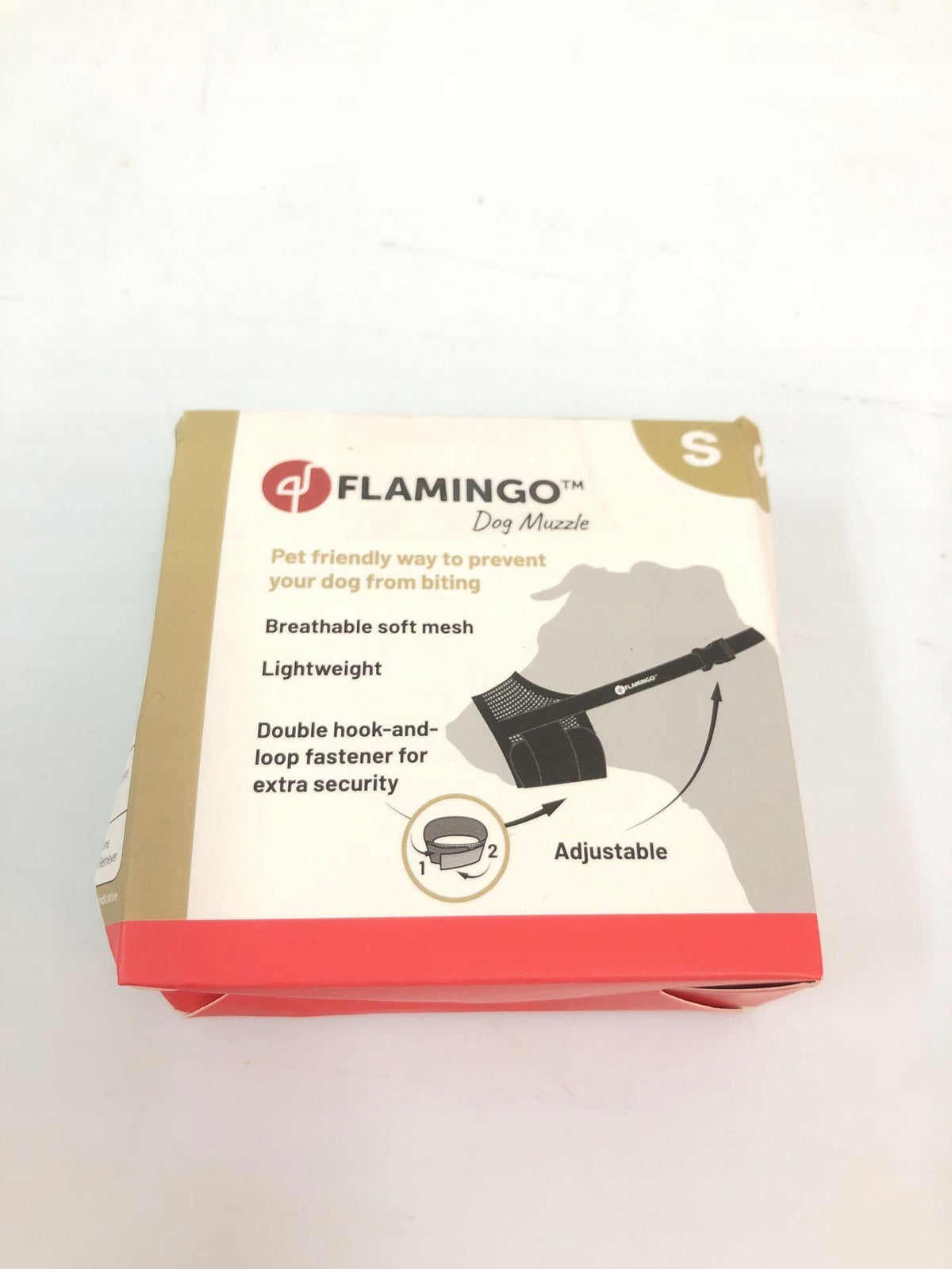MUZZLE FOR DOG FLAMINGO R. S BLACK SOFT NYLON Manufacturer code B0BK4V9P6Y