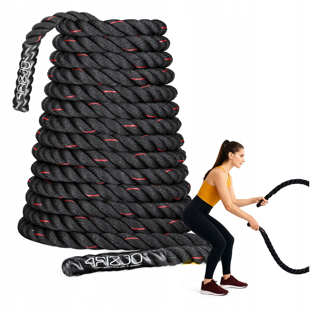 POWER BATTLE ROPE TRAINING CROSSFIT ROPE FOR STRENGTHENING EXERCISES 12 m