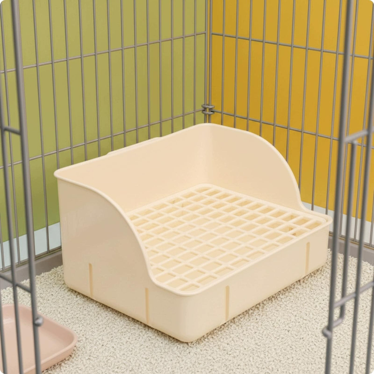 Perforated Rabbit Litter Tray with Sturdy Rabbit Litter Plastic Bottom Grid