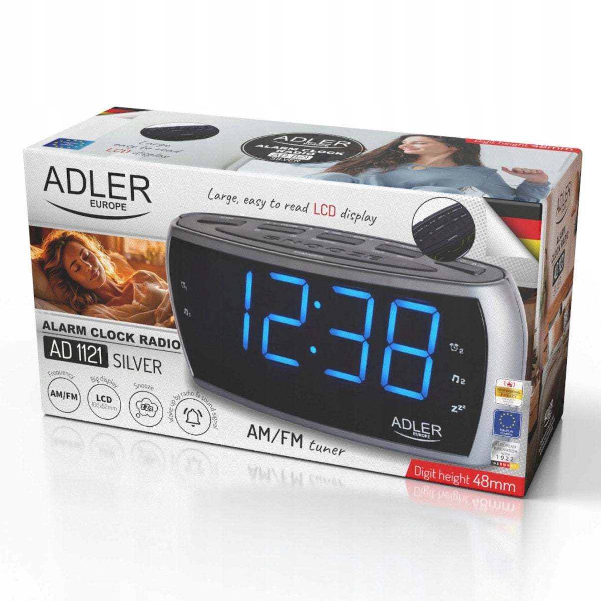 RADIO FM AM KITCHEN CLOCK RADIO BATTERY ALARM LED DISPLAY Packaging status original