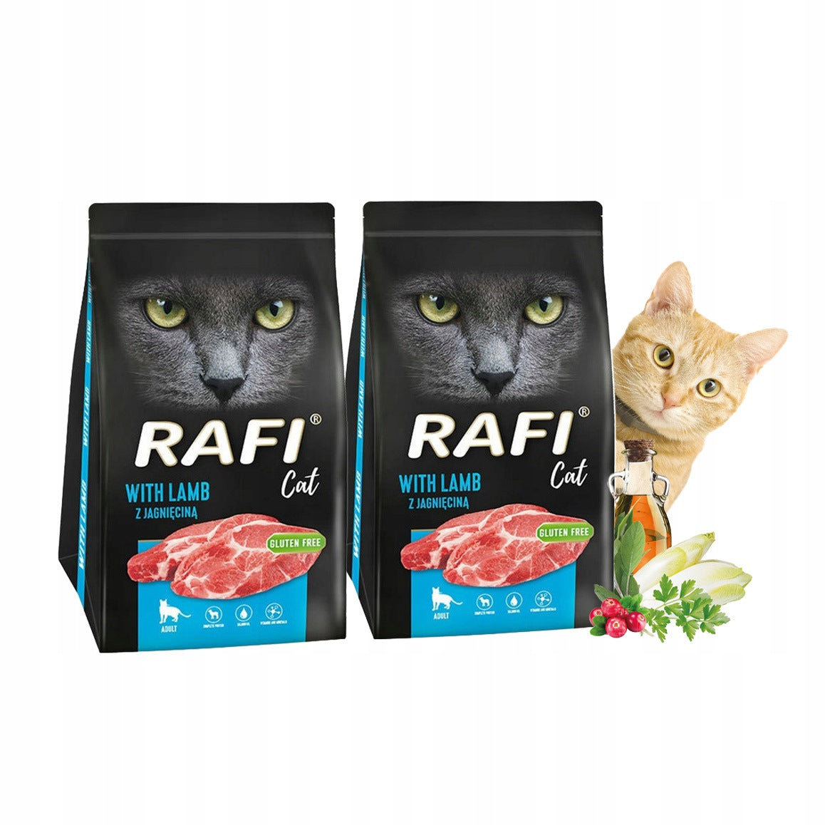RAFI Cat with Lamb Dry Cat Food 2x 1,5kg
