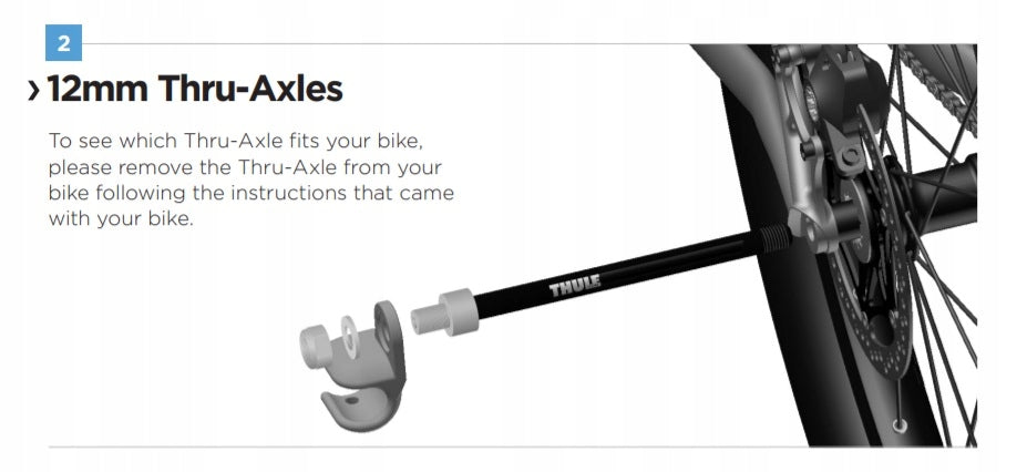 Rigid axle 12 mm Thule T-Axle 1,0 mm 152 167 mm Color black