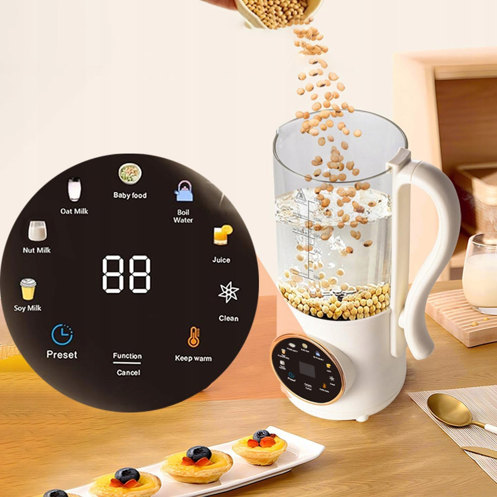 SOYBEAN PLANT MILK LED MAKING MACHINE 1400ML 600W 8 FUNCTIONS Packaging status original