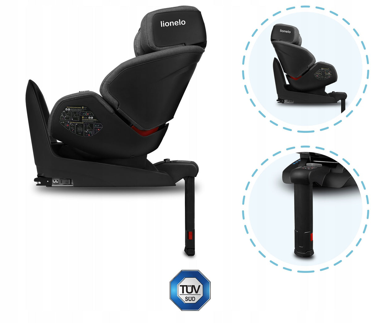Seat Lionelo Lukas I-Size 0-18kg Carbon
