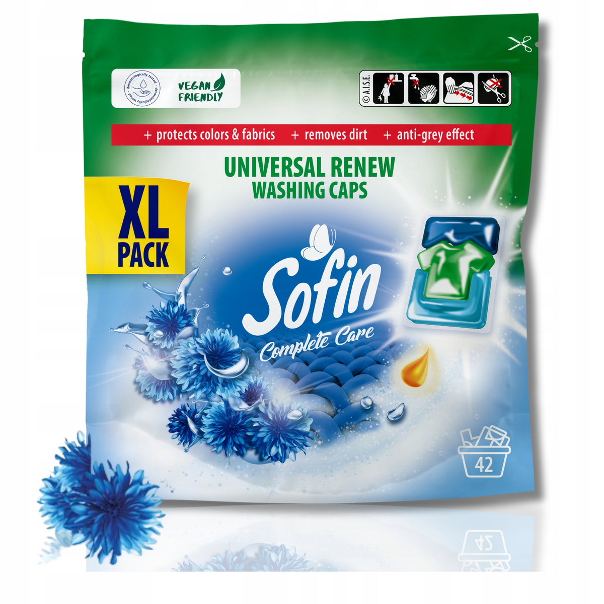 Sofin White and Light Vegan Washing Capsules Color Protection 66 Washes EAN (GTIN) 5900931041798