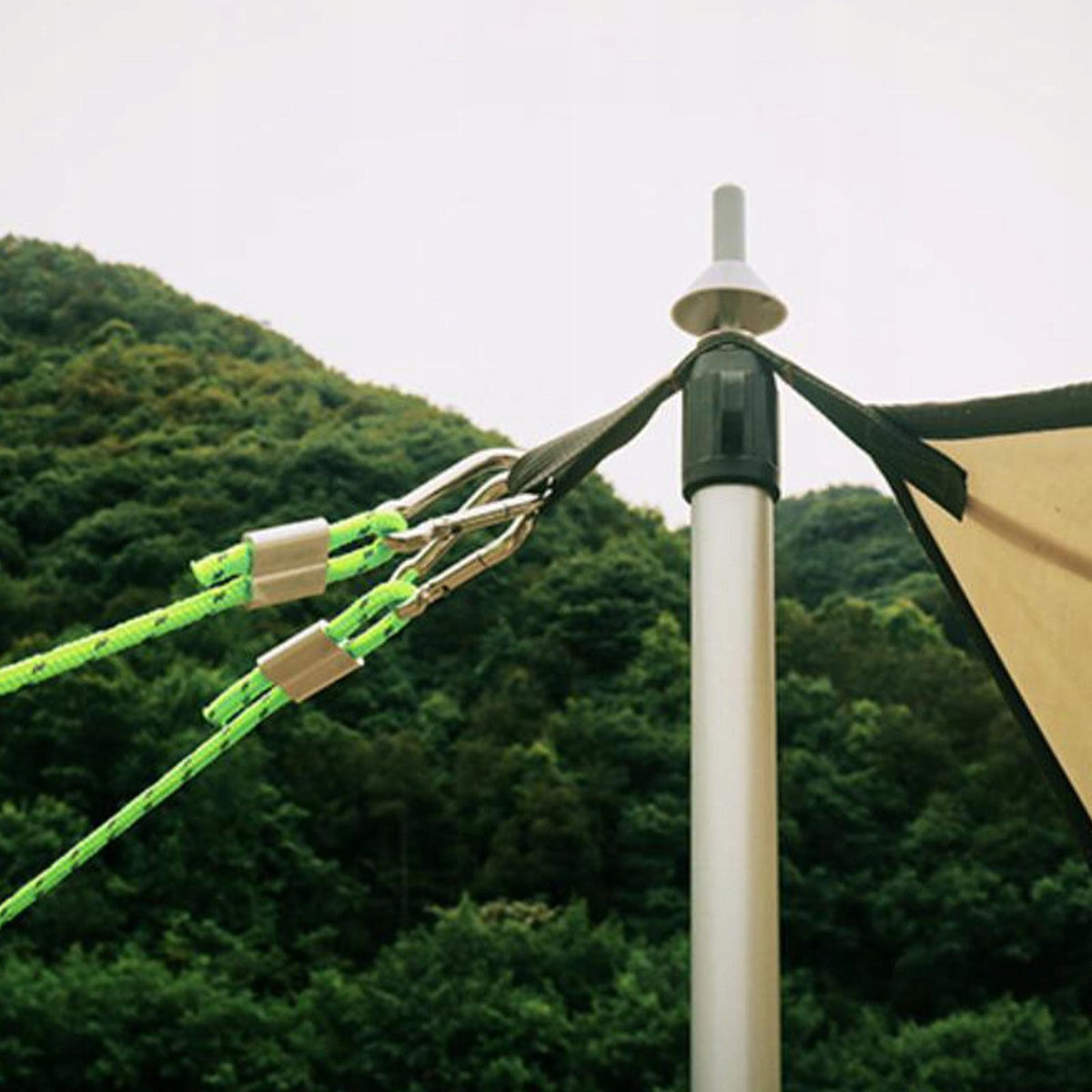 Tent Wind Rope Pulley Ratchet Reflective Grow Pulley 4mm 4m Light Green Packaging status original