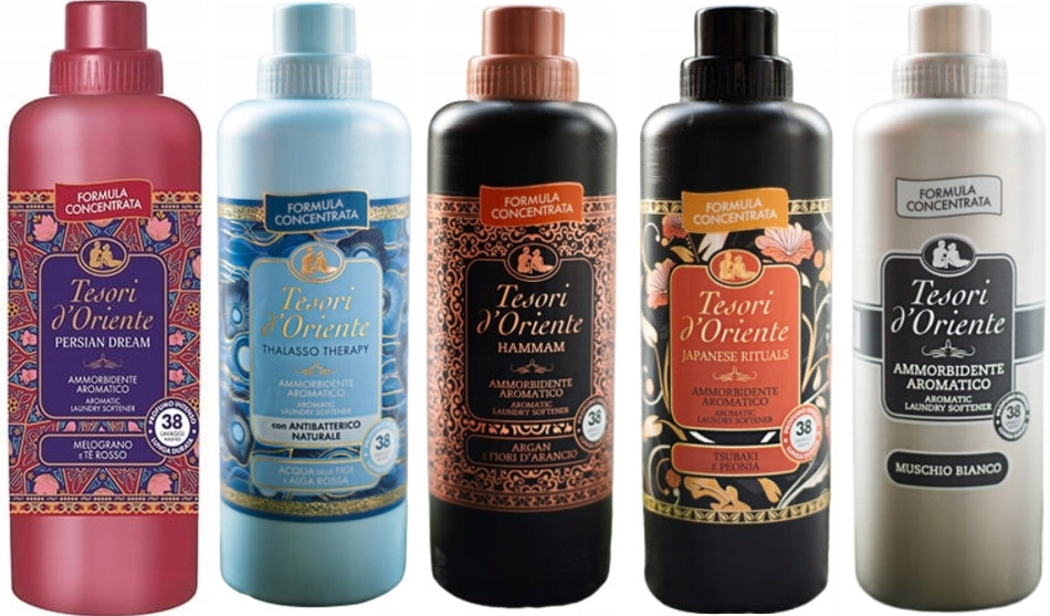 Tesori d'Oriente Set of 5x Italian fabric softener 760 ml - PTHJM
