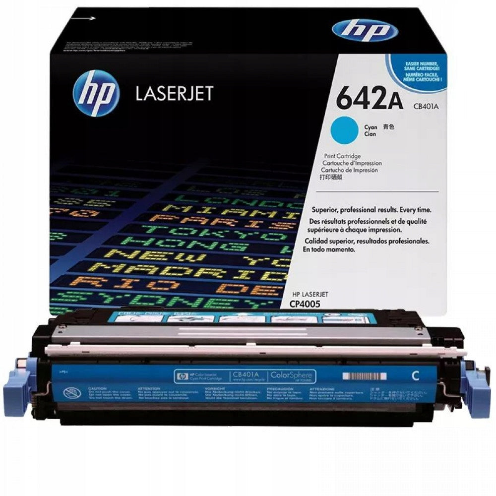 Toner cartridge HP 642A Blue Cyan CB401A Genuine for CP4005 CP4005n CP4005dn