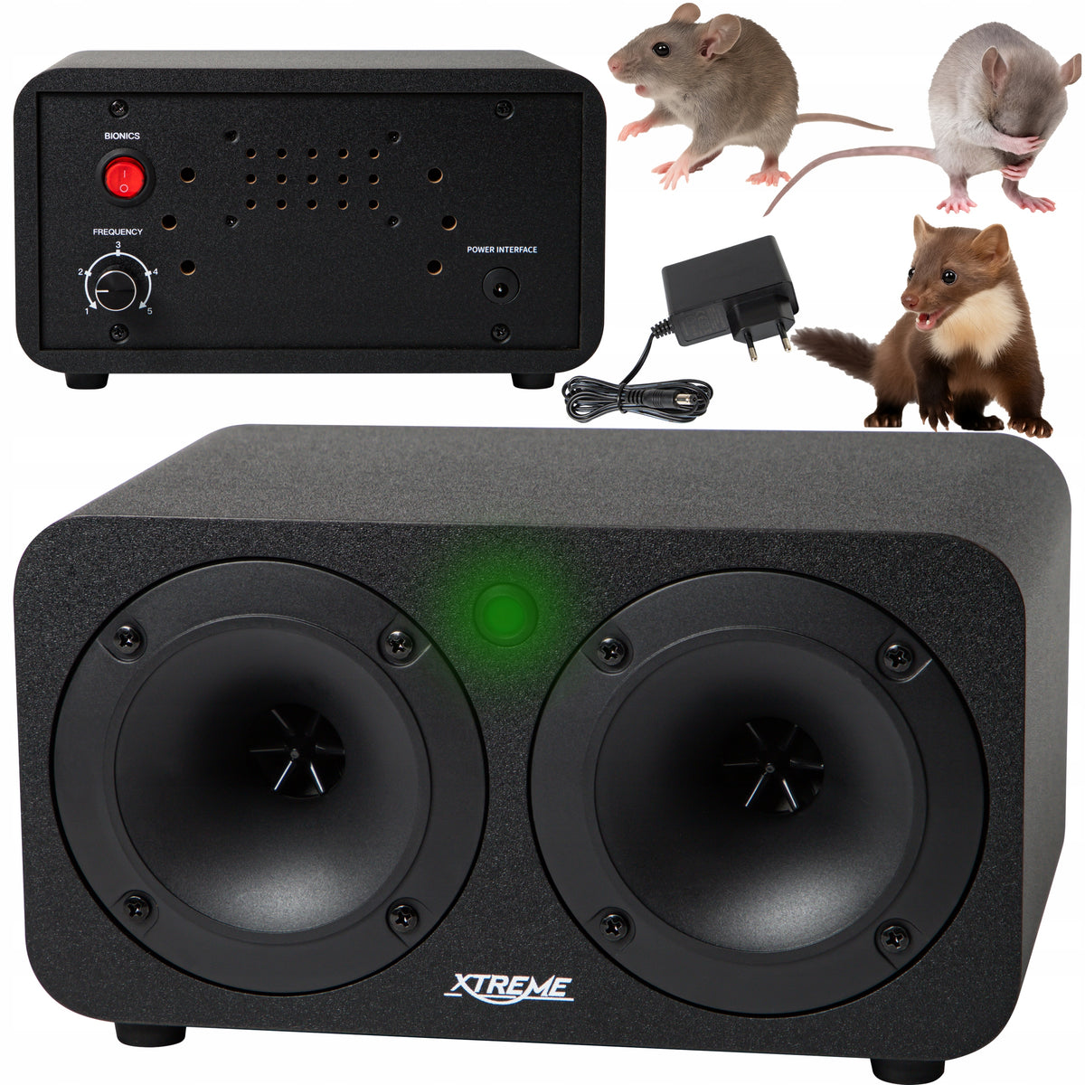 ULTRASONIC RODENT REPELLENT FOR MICE MARTENS BIONIC RATS STRONG