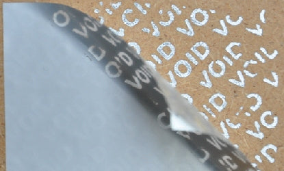 VOID labels 40x20 mm silver, 1000 pcs, seals