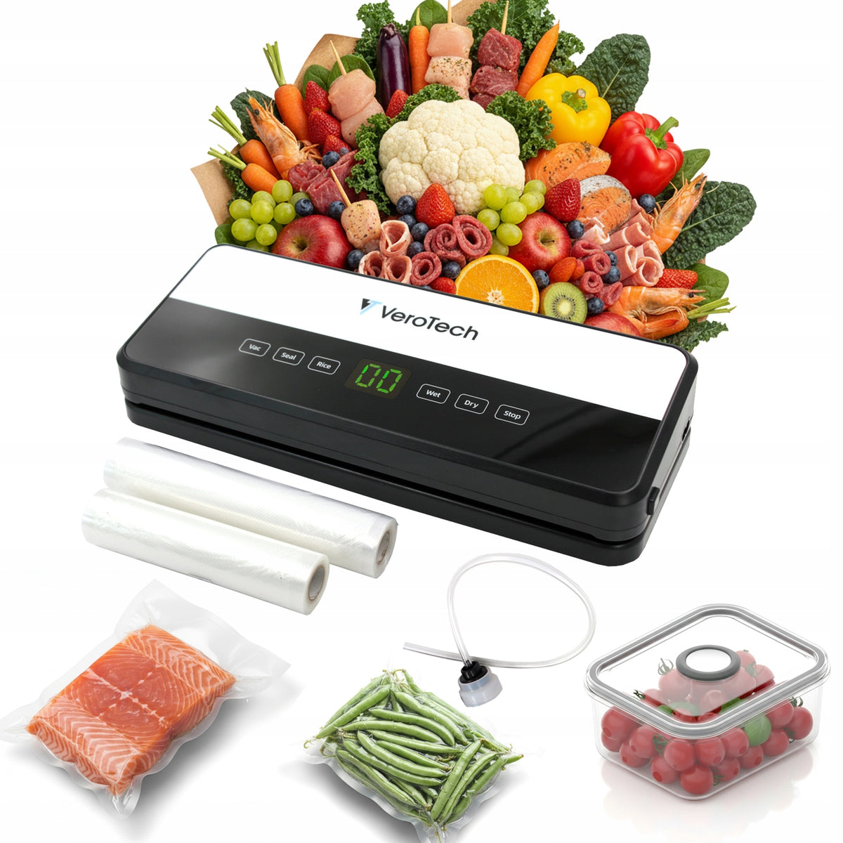 Vacuum Welding Machine Food Packaging Machine External Suction Five Rolls