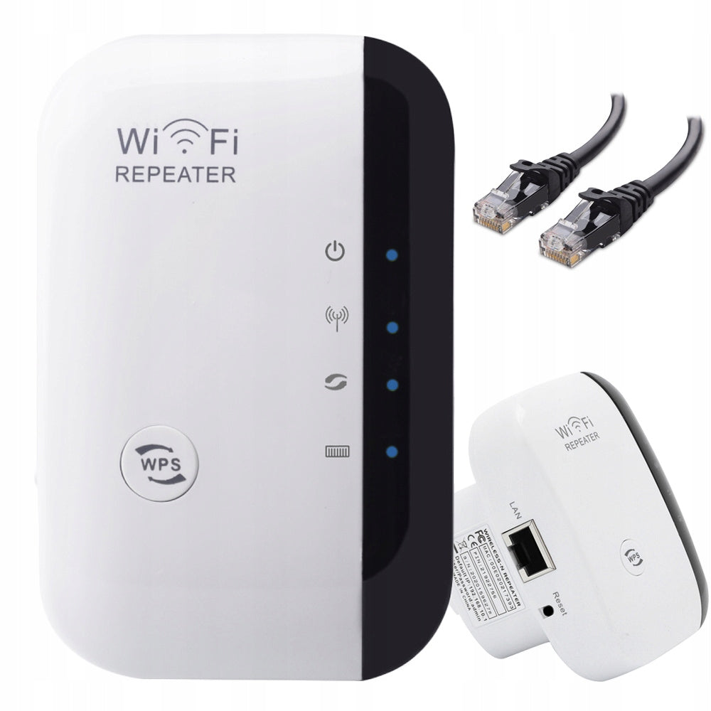 WIFI REPEATER AP ROUTER SIGNAL RANGE AMPLIFIER 300 Mbps 2,4 GHz