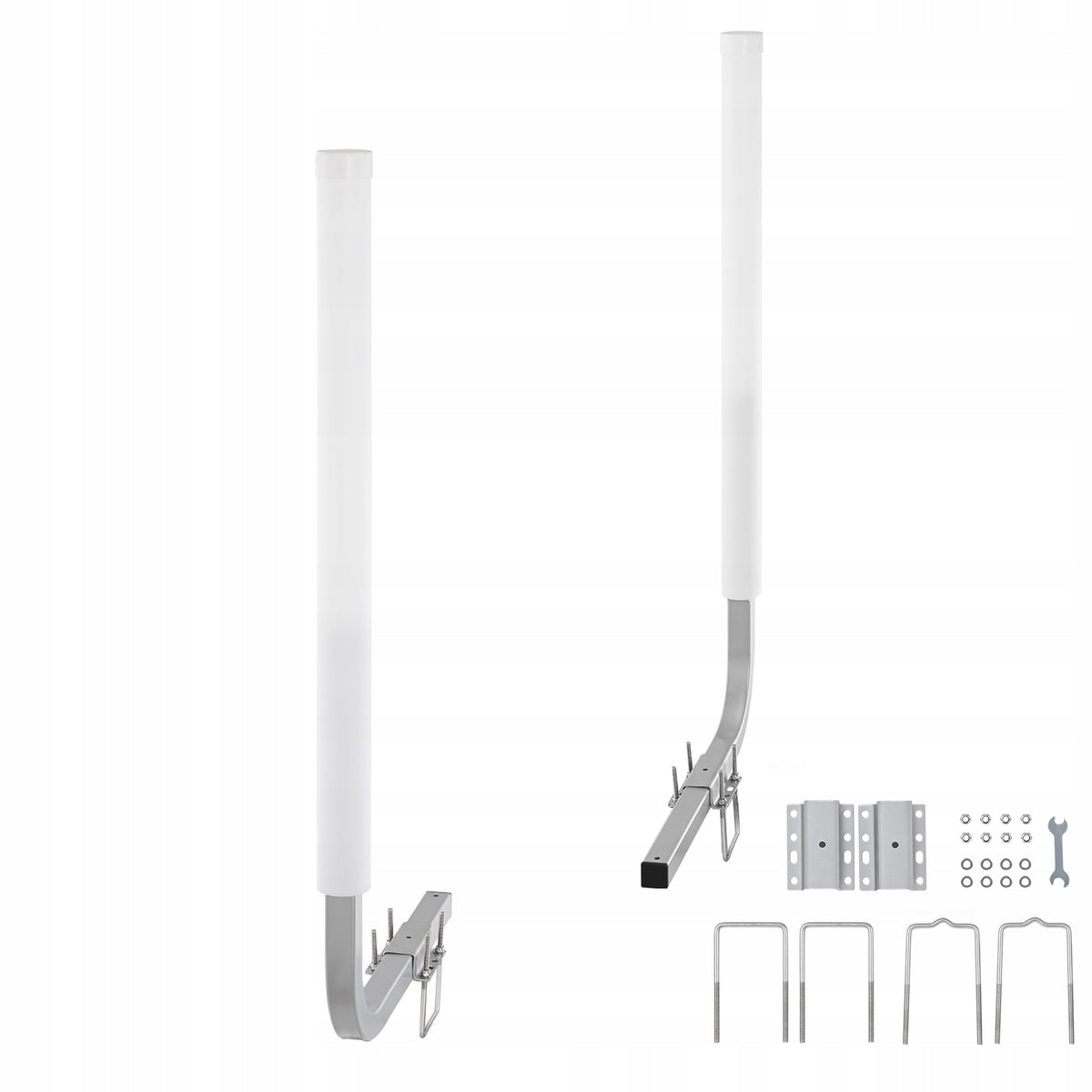1.1M Boat Trailer Guide 2PCS Galvanized Steel Adjustable PVC Poles