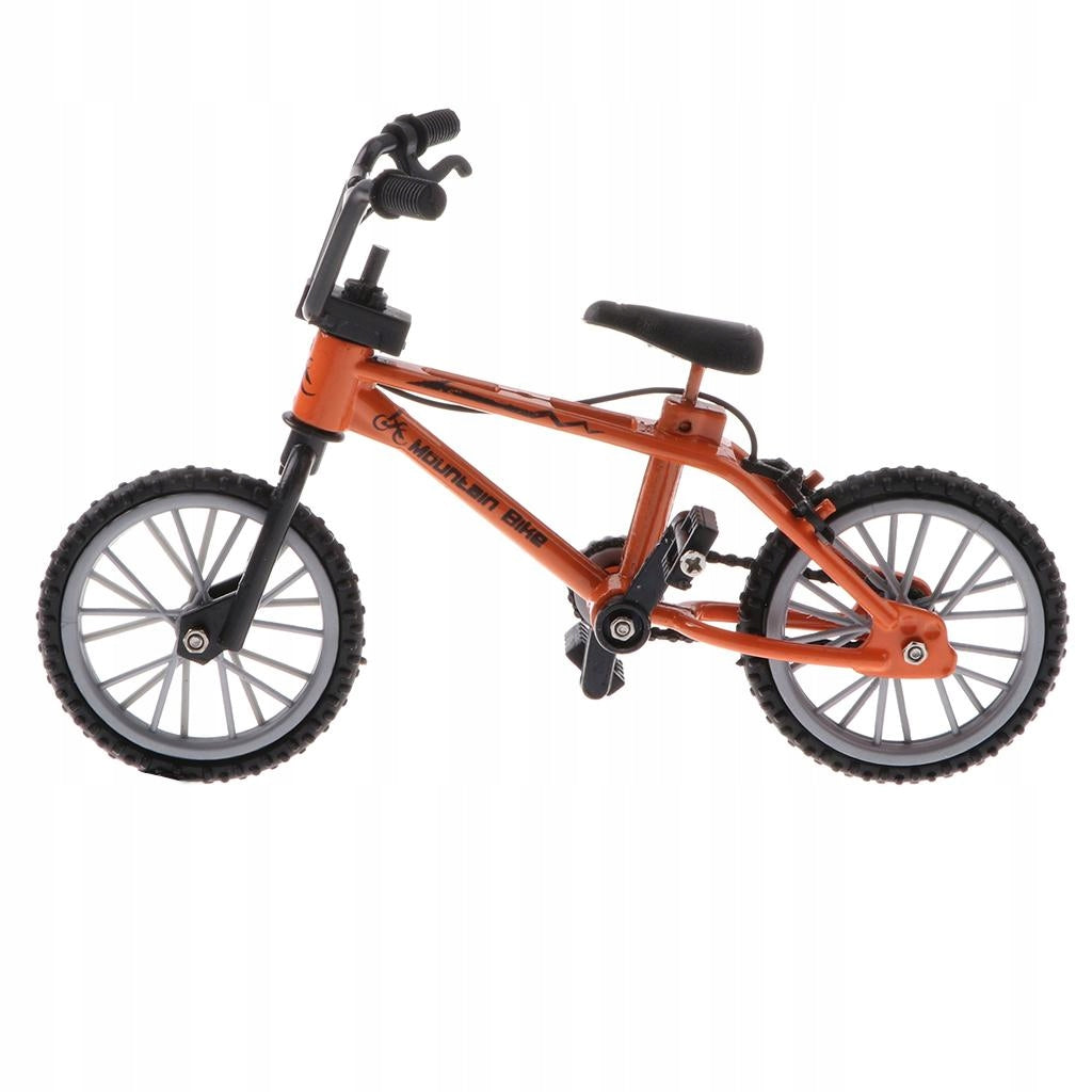 1:24 Mini Alloy Finger Bike Bicycle Diecast Model Desk Gadget Toy Orange Packaging status original