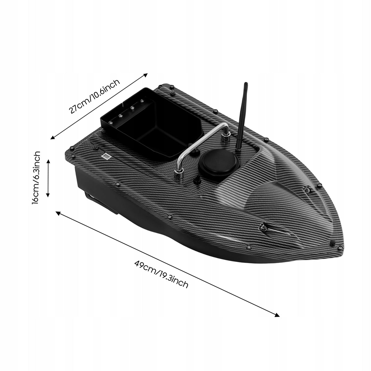 1.5KG LOAD RC BAIT BOAT 500M CRUISE CONTROL 5200MAH BATTERY 2~3H RUNTIME Manufacturer code 92404