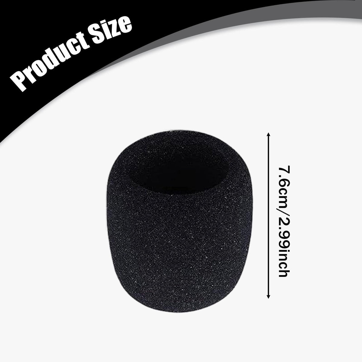 10 Pieces Reusable Universal Windproof Sponge Protective Cover Black 20PCS Packaging status original
