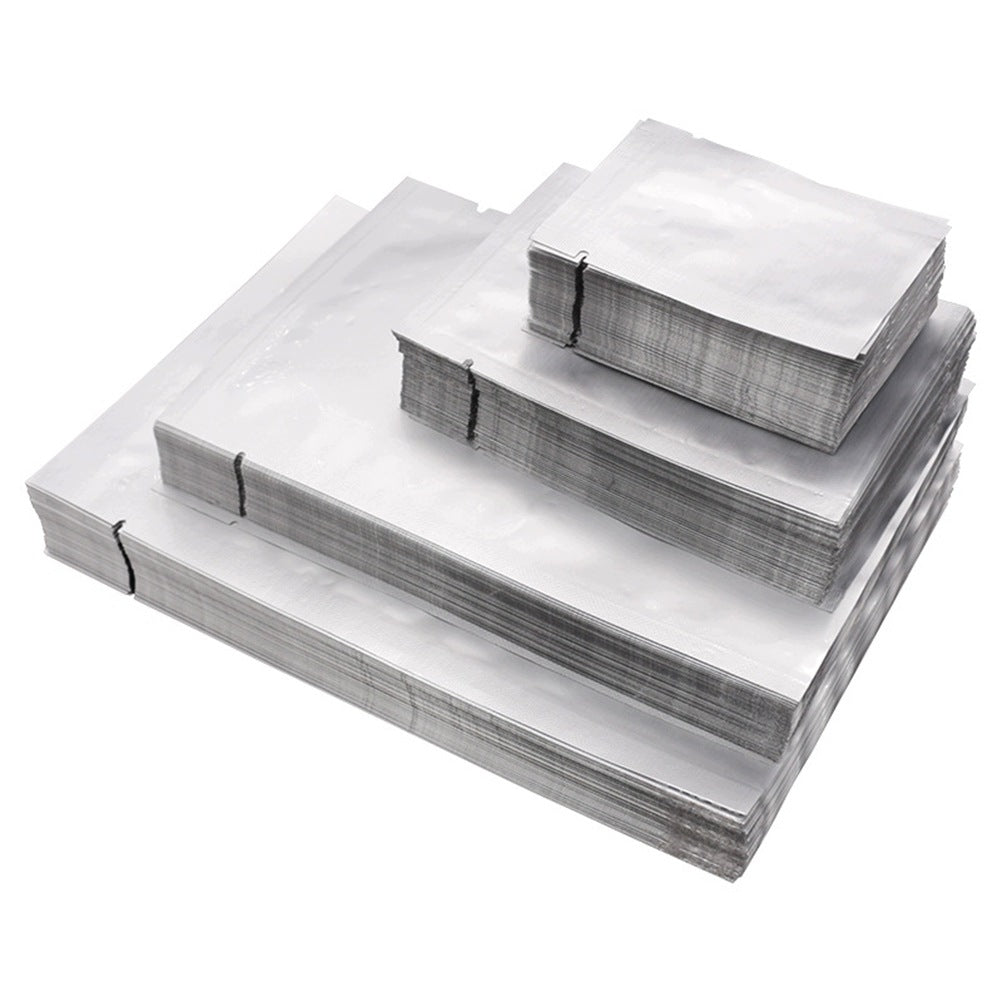 100PCS ODORLESS SILVER ALUMINUM FOIL BAGS FOR FOOD PACKAGING AND STORAGE